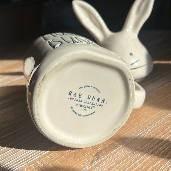 Rae Dunn "Hunny Bunny" Ceramic Mug  Removable Bunny Ear Lid/Topper. - Picture 11 of 13
